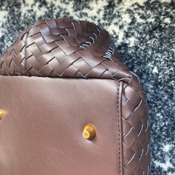 Deux Lux leather woven handbag - Picture 4 of 9